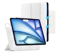 ZtotopCases Funda para iPad Air 13 Pulgadas 2024 & iPad Pro 12,9 2022/2021/2020,Potente Magnética,Ultra Delgada y Ligera,Funda Protectora con Soporte Plegable y Auto Suspensión/Actividad, Blanco