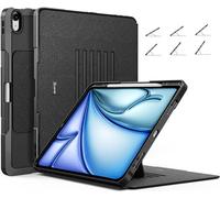 ZtotopCases Funda para iPad Air 13 Pulgadas 2025/2024(M3/M2) Protección con 6 Ángulo de Visión Magnético, Compatible con iPad Pencil Pro, Función Automática de Reposo/Activación,Negro