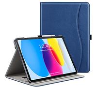 ZtotopCases Funda para iPad de 10.ª generación, Modelo 2022 de 10,9 Pulgada, Funda de Piel de Primera Calidad con Encendido/Apagado Automático, Funda con Soporte Multiángulo con Bolsillo, Azul Marino