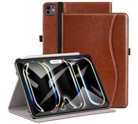 ZtotopCases Funda para iPad Pro 13 Pulgada 2024 (7ª generación), Funda de PU Premium de Piel Sintética con Modo Automático de Reposo/Actividad para iPad Pro 13 Pulgada, Marrón