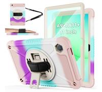 ZtotopCases Funda para Samsung Galaxy Tab A9+/A11+ 11 Pulgadas 2023/2025, Protector de Pantalla + Correa de Mano Giratoria 360°, Soporte & Correa de Hombro, con Galaxy Tab A11 Plus y A9 Plus, Arcoíris