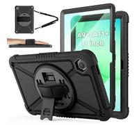 ZtotopCases Funda para Samsung Galaxy Tab A9+ / A11+ 11 Pulgadas 2023/2025, Protector de Pantalla + Correa de Mano Giratoria 360°, Soporte & Correa de Hombro, con Galaxy Tab A11 Plus y A9 Plus, Negro