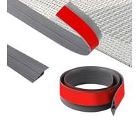 ZTOWOTO 100 cm PVC Tira de Umbral de Autoadhesivo,Flexible perfil de transición Antideslizante,Transición de Piso Para Cubrir El Espacio Del Piso,Alfombra(Ancho:5cm - Grano De Madera Gris Oscuro)