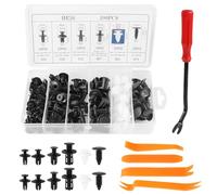Ztowoto 100PCS Universal Remaches Plastico Coche, 6-9.8mm Grapas Coche De Nailon Con 5 Herramienta De Extracción, Kit De Grapas Y Remaches Para Automóviles/Camiones/Panel De Moldura De Puerta