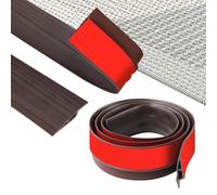 ZTOWOTO 200 cm PVC Tira de Umbral de Autoadhesivo,Flexible perfil de transición Antideslizante,Transición de Piso Para Cubrir El Espacio Del Piso,Alfombra(Ancho:7cm - Grano De Madera De Nogal Negro)