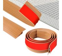 ZTOWOTO 200 cm PVC Tira de Umbral de Autoadhesivo,Flexible perfil de transición Antideslizante,Transición de Piso Para Cubrir El Espacio Del Piso,Alfombra(Ancho:7cm - Grano De Madera Amarillo)