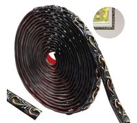 ztowoto 600cm Flexible Molduras Decorativas Para Pared- Autoadhesivo Molduras Decorativas Pared, Impermeable Molduras PatróN Vintage 3d, Moldura Para La DecoracióN Del Hogar (Negro Con Oro-2cm)