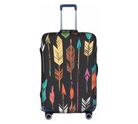 ZTPOWQA Arte colorido con estampado de flechas bohemias, funda decorativa para equipaje de viaje, con cremallera oculta, antiarañazos, a prueba de polvo, White, XL