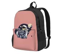 ZTPOWQA Astronaut On The Moon 1 - Mochila estampada para adultos, resistente al agua, ligera, para viajeros al aire libre, picnics