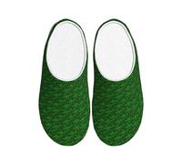 ZTPOWQA Background St Patrick's Day Glitter Print Prácticas Antifrisado Zapatillas Lavables Mujeres Hombres Suela TPR Zapatos Interior Exterior