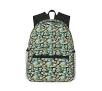 ZTPOWQA Black Lily Pads - Mochila unisex ligera e informal para gimnasio, viajes, senderismo, uso diario al aire libre