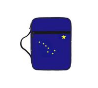 ZTPOWQA Bolsa de almacenamiento de la Biblia con estampado de bandera del estado de Alaska para hombres y mujeres, pastores, impermeable, organizador de escrituras