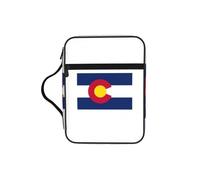 ZTPOWQA Bolsa de almacenamiento de la Biblia con estampado de bandera del estado de Colorado para hombres y mujeres, pastores, impermeable, organizador de escrituras