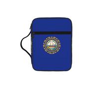 ZTPOWQA Bolsa de almacenamiento de la Biblia con estampado de bandera del estado de New Hampshire para hombres y mujeres, pastores, impermeable, organizador de escrituras