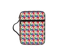 ZTPOWQA Bolsa de almacenamiento de la Biblia con estampado de bandera mexicana americana para hombres, mujeres, pastores, impermeable, organizador de escrituras