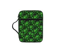 ZTPOWQA Bolsa de almacenamiento de la Biblia con estampado de hojas del día de San Patricio para hombres, mujeres, pastores, impermeable, organizador de escrituras