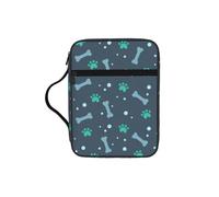 ZTPOWQA Bolsa de almacenamiento de la Biblia con estampado de huesos y garras de perro, para hombres, mujeres, pastores, impermeable, organizador de escrituras