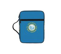 ZTPOWQA Bolsa de almacenamiento de la Biblia con estampado de la bandera de Dakota del Sur para hombres y mujeres, pastores, impermeable, organizador de escrituras