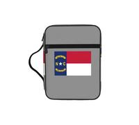 ZTPOWQA Bolsa de almacenamiento de la Biblia con estampado de la bandera del estado de Carolina del Norte, para hombres, mujeres, pastores, impermeable, organizador de escrituras