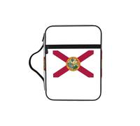 ZTPOWQA Bolsa de almacenamiento de la Biblia con estampado de la bandera del estado de Florida para hombres, mujeres, pastores, impermeable, organizador de escrituras