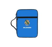 ZTPOWQA Bolsa de almacenamiento de la Biblia con estampado de la bandera del estado de Oklahoma para hombres y mujeres, pastores, impermeable, organizador de escrituras