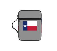 ZTPOWQA Bolsa de almacenamiento de la Biblia con estampado de la bandera del estado de Texas para hombres, mujeres, pastores, impermeable, organizador de escrituras