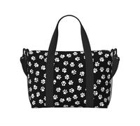 ZTPOWQA Bolsa de viaje versátil para hombre y mujer, diseño de huellas de patas, ligera, para fin de semana