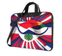 ZTPOWQA - Bolsa portátil con diseño de bandera de Costa Rica para ordenador portátil, con un solo hombro, para oficina, negocios, viajes diarios, Black, 13 pulgadas