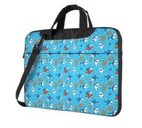 ZTPOWQA Bolsa portátil con estampado de ballena submarina con un solo hombro para oficina, negocios, viajes diarios, Black, 15.6 inch