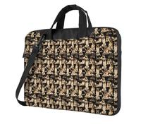 ZTPOWQA Bolsa portátil de un solo hombro con estampado de perro pastor alemán para oficina, negocios, viajes diarios, Black, 14 inch