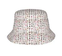 ZTPOWQA Bonito sombrero de pescador con estampado de carlino chihuahua para adultos, ala ancha, sombreros de pesca al aire libre, gorra de protección para escapadas de fin de semana, color negro