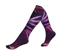 ZTPOWQA Calcetines deportivos con estampado de escamas de dragón mágico en 3D para hombres y mujeres, calcetines deportivos para atletas y vuelos largos, 1 negro., Altoa única