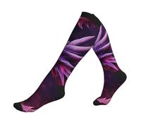 ZTPOWQA Calcetines deportivos con estampado de escamas de dragón mágico en 3D para hombres y mujeres, calcetines deportivos para atletas y vuelos largos, 3 Negro, Altoa única