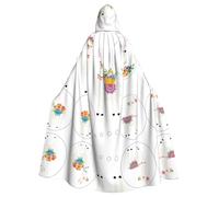 ZTPOWQA Capa unisex con capucha con estampado de llama, disfraz de carnaval, bailes de máscaras, fiestas temáticas