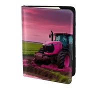 ZTPOWQA Company Farm Tractor - Funda de piel con diseño de tractor para hombre y mujer, Black, Talla única