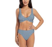 ZTPOWQA Conjunto de bikini de dos piezas con estampado de ojos de búho nevado para mujer, cómodo, para playa, piscina, fiestas en el complejo turístico, Negro, M