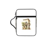 ZTPOWQA Edificio antiguo con rama de olivo romano e impresión griega, bolsa de almacenamiento de la Biblia para hombres, mujeres, pastores, impermeable, organizador de escrituras