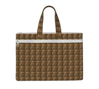 ZTPOWQA Egypts Jeroglyphics - Bolsa plegable de lona para documentos, oficina, viajes, negocios, reuniones, almacenamiento