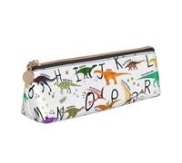 ZTPOWQA Elegante estuche organizador de alfabetos con dinosaurios, para adolescentes, gran capacidad, organizador para la escuela, artículos esenciales diarios