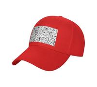 ZTPOWQA Elegante gorra de béisbol con estampado de multitud de pingüinos, unisex, transpirable, de ala plana, sombrero de verano, accesorio diario al aire libre, rosso, Talla única