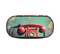 ZTPOWQA England UK Retro London - Estuche para lápices, diseño de teléfono de Londres, Black, Talla única, Organizador de bolsas