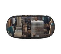 ZTPOWQA Estuche funcional con estampado de ciudad de Nueva York, ideal para escuela, viajes, oficina, uso práctico, Black, Talla única, Organizador de bolsas