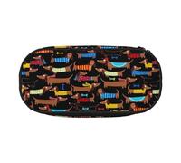 ZTPOWQA Estuche funcional con estampado de perro salchicha con texto en inglés "I Love My Dog" para la escuela, viajes, oficina, uso práctico, Black, Talla única, Organizador de bolsas