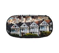 ZTPOWQA Estuche funcional con estampado de San Francisco, para escuela, viajes, oficina, uso práctico, Black, Talla única, Organizador de bolsas