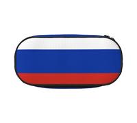 ZTPOWQA Estuche funcional para lápices, diseño de bandera rusa, ideal para la escuela, viajes, oficina, uso práctico, Black, Talla única, Organizador de bolsas