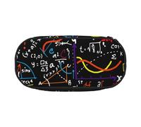 ZTPOWQA Estuche funcional para lápices, diseño de fórmula matemática, para escuela, viajes, oficina, uso práctico, Black, Talla única, Organizador de bolsas
