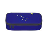 ZTPOWQA Estuche funcional y elegante con estampado de bandera del estado de Alaska, para adolescentes, niñas, adultos, escuela, universidad, uso diario