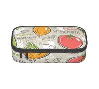 ZTPOWQA Estuche funcional y elegante con estampado de frutas y verduras para adolescentes, niñas, adultos, escuela, universidad, uso diario