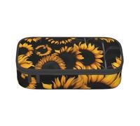 ZTPOWQA Estuche funcional y elegante con estampado de girasoles, flores, plantas, adolescentes, niñas, adultos, escuela, universidad, uso diario