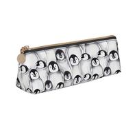 ZTPOWQA Estuche organizador de gran capacidad con diseño de pingüinos y bocetos para adolescentes, bolsa organizadora para la escuela y uso diario